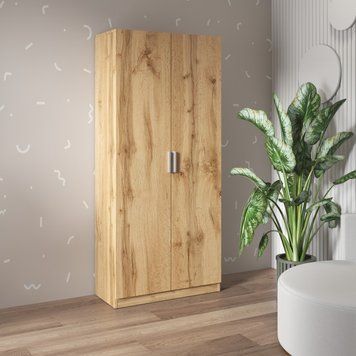 Шафа VAYS M-35, 2-дверна, з полицями, ЛДСП, 80&times;37&times;181 см - для дому, офісу, спальні