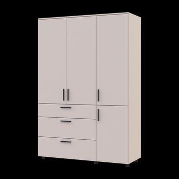 Шкаф для одежды Doros Торн Кашемир 3 ДСП/3Ш (штанга) 135х51.6х200 (44900497)