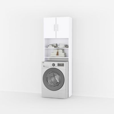 Тумба под Стиральную Машину GT-0107 Ш640 / В 1900 / Г 250 Белый