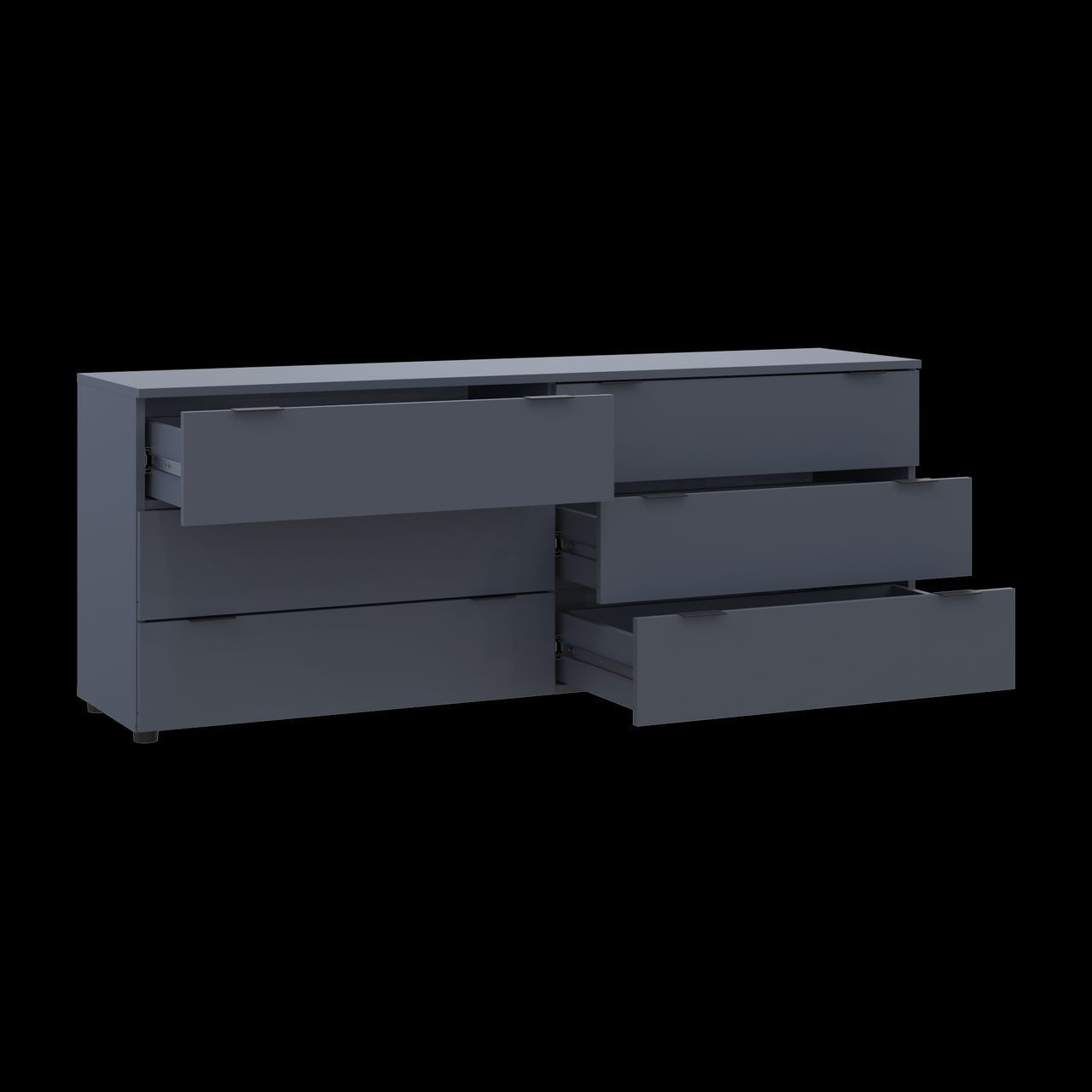 Комод Doros Рон 9 Графіт 6 Шухлядок 160х38х62 (41516176)