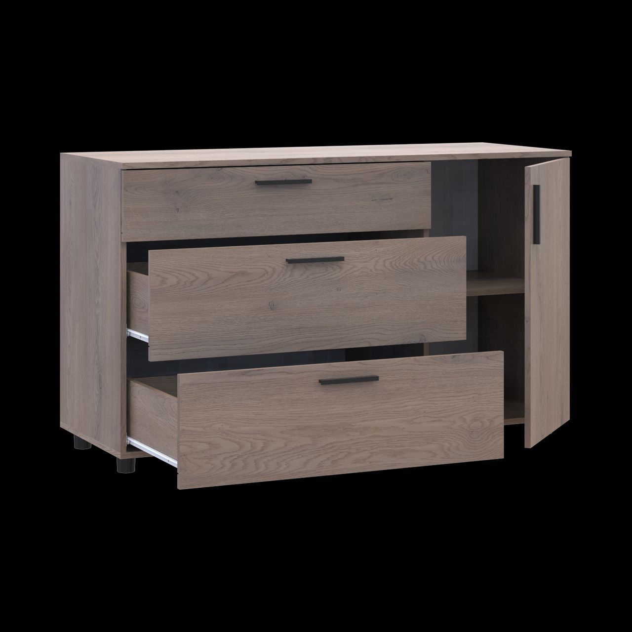 Комод Doros Торн Кремона Канноло 3Ш/1Д 135х51.6х80 (41510177)