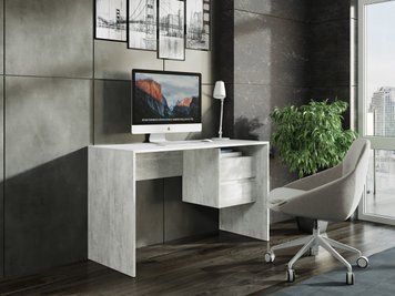 Стол компьютерный Moreli Oskar Ш1250/В755/Г516 мм Бетон