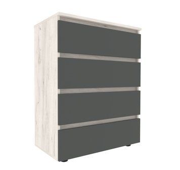 Комод STEVE 702*400*909 Дуб Крафт Білий/Графітовий