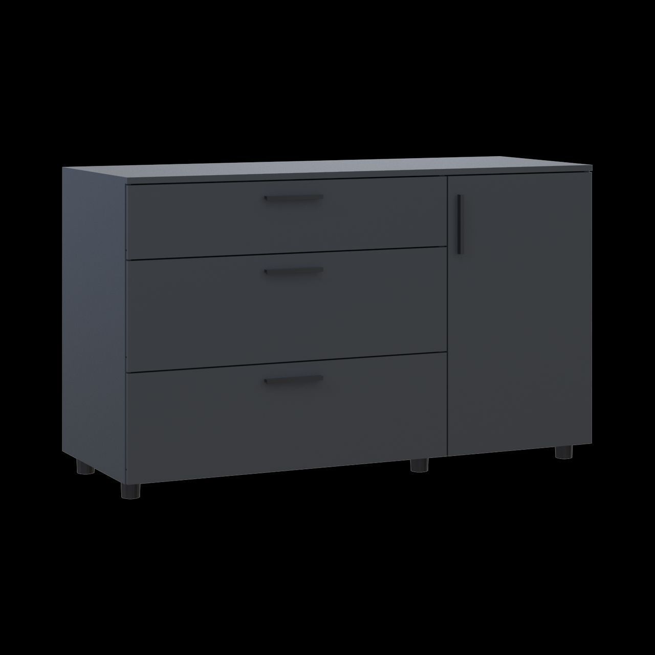 Комод Doros Торн Антрацит 3Ш/1Д 135х51.6х80 (41510185)