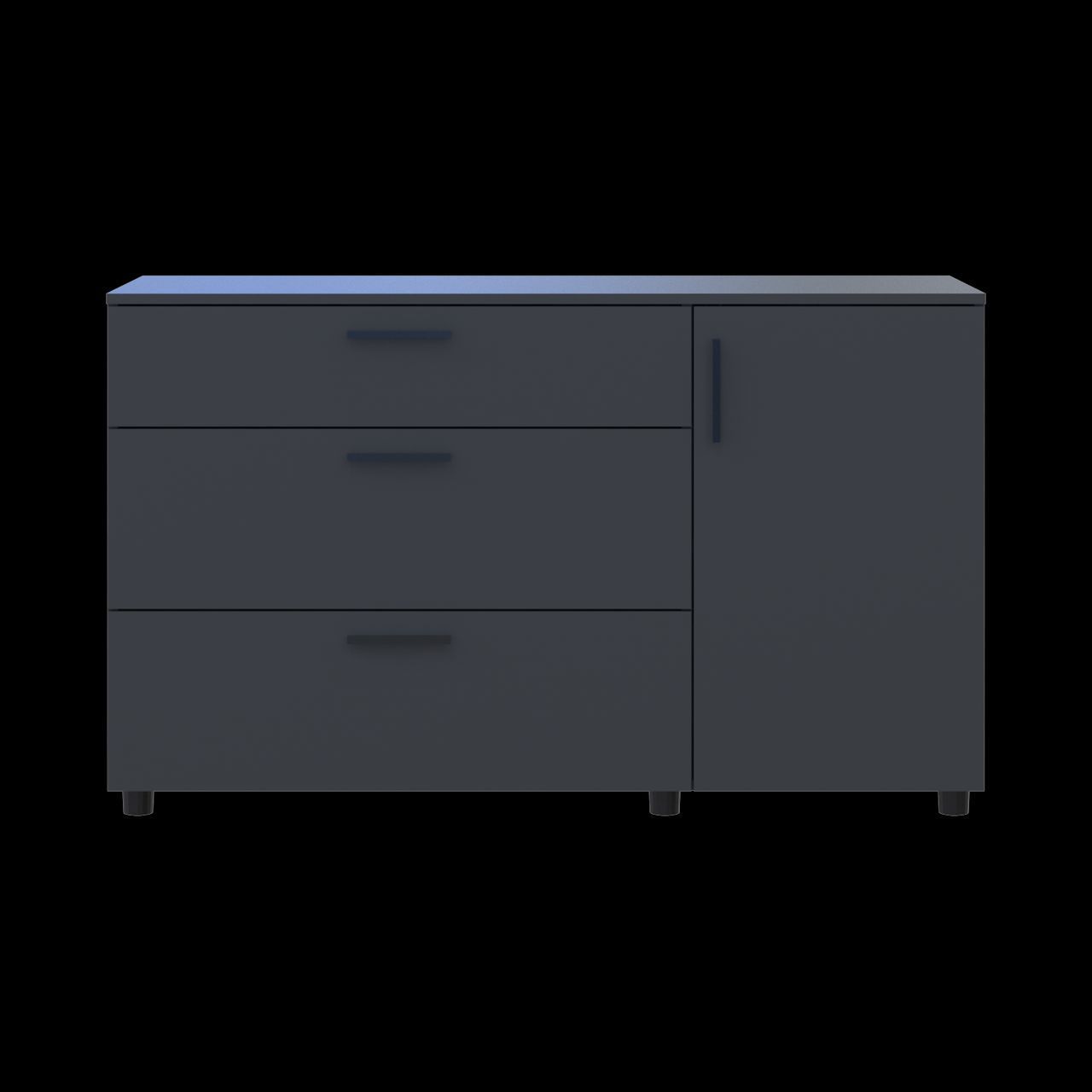 Комод Doros Торн Антрацит 3Ш/1Д 135х51.6х80 (41510185)