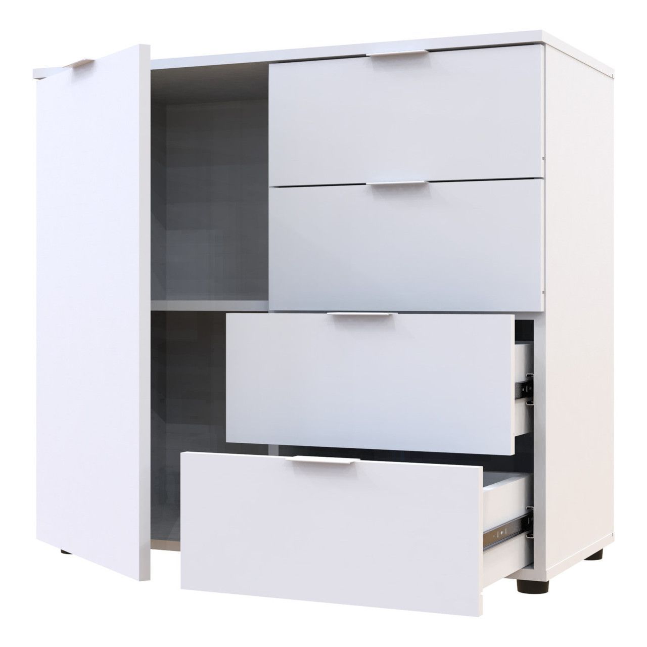 Комод Doros Рон 1 1 фасад 4 шухляди Білий 80х38х81 (41516005)
