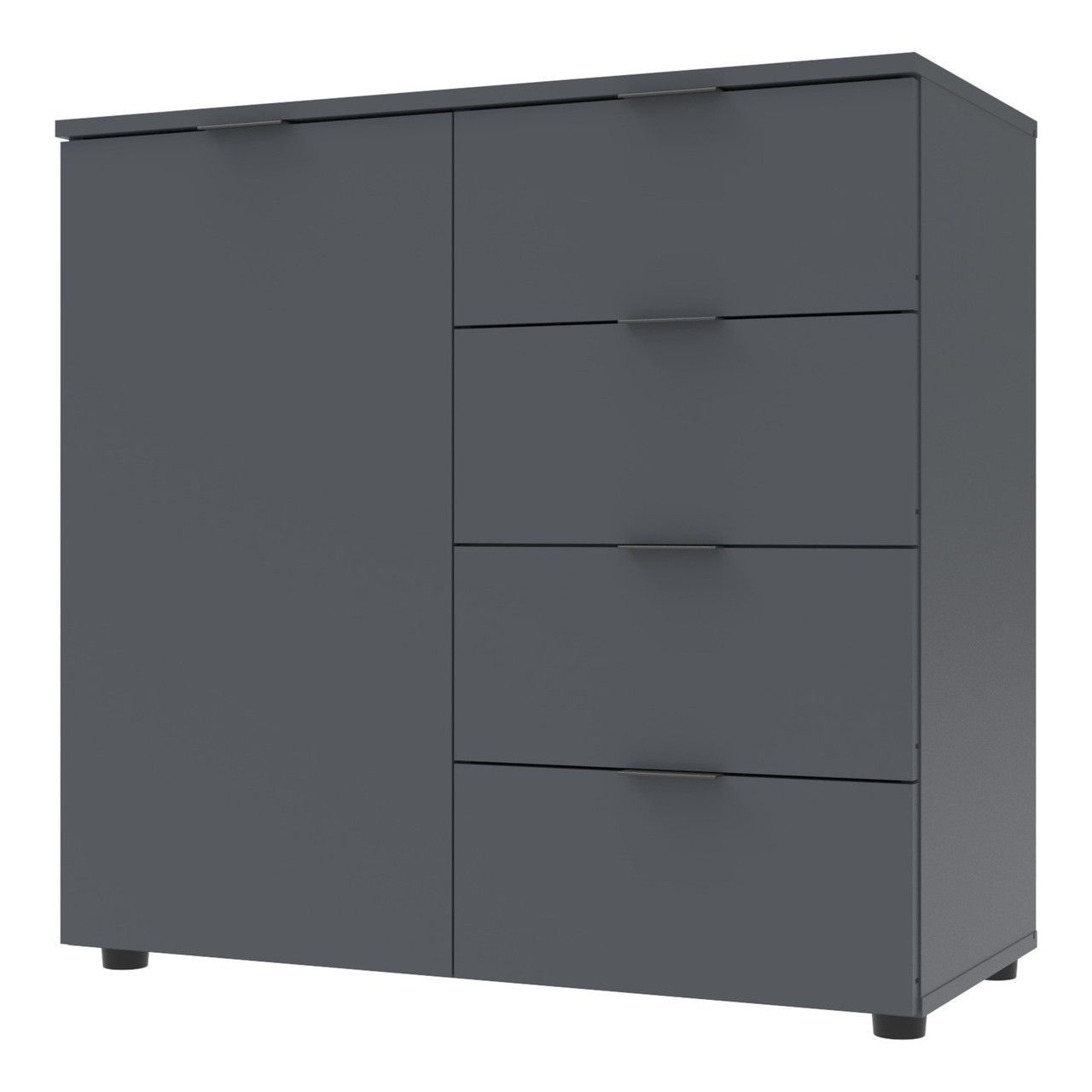 Комод Doros Рон 1 1 фасад 4 шухляды Графіт 80х38х81 (41516006)