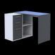 Офисный стол Doros T8 Белый/Графит 100х83х75 (41516125) 1