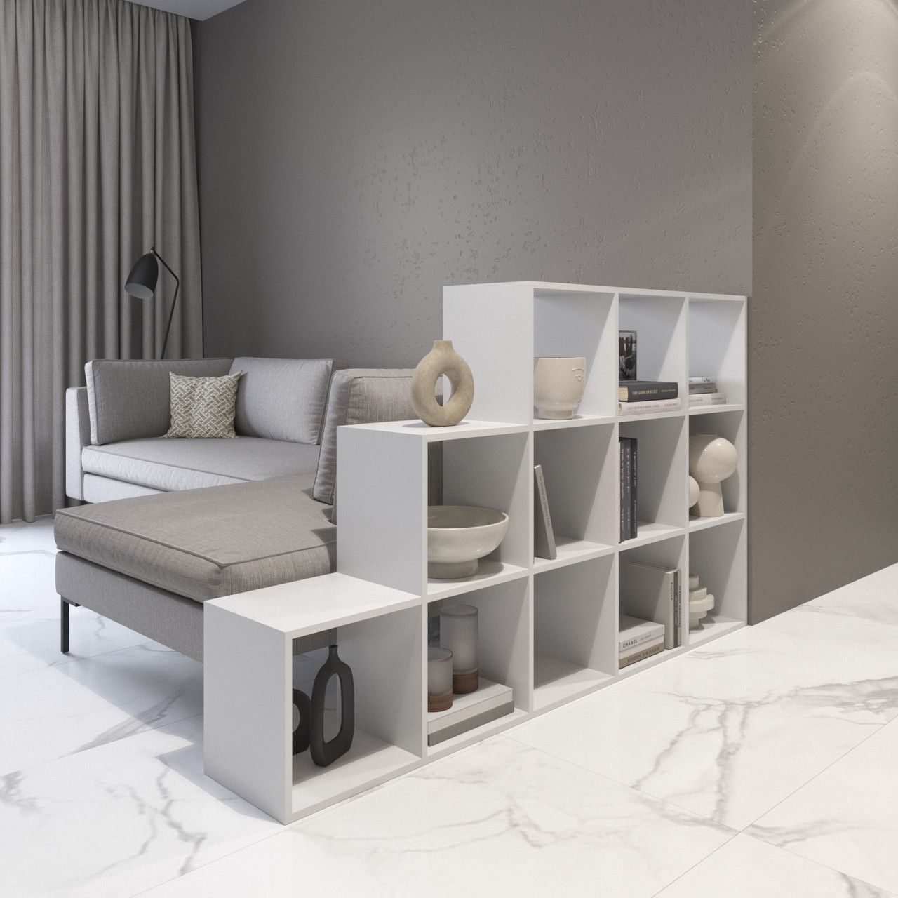 Стелаж VAYS M-6, книжкова полиця на 12 комірок, ЛДСП, 108&times;29&times;178 см - для дому, офісу, дитячої або вітальні
