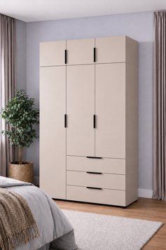 Шкаф Асти-3 + Антресоль Даск Кашемир ш1162/г495/в2400