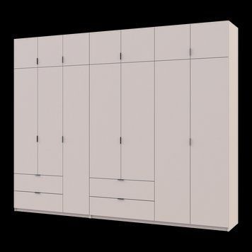 Распашной шкаф для одежды Doros Лукас Кашемир 3+4 ДСП 300х50х240 (42005132)