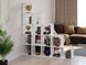 Стеллаж горка, перегородка для комнаты Moreli ST-0017 В1776*Ш1776*Г300 Белый