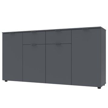 Комод Doros Рон 7 Графит 4 фасада 2 шухляды 160х38х81 (44900236)