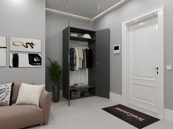 Шкаф с полкой и штангой Moreli ST0009 Ш 1000 / В 2180 / Г 520 мм Дуб сонома