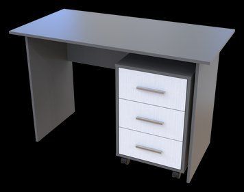 Офісний стіл Doros Т3 Графіт / Білий 120х60х78 (44900062)