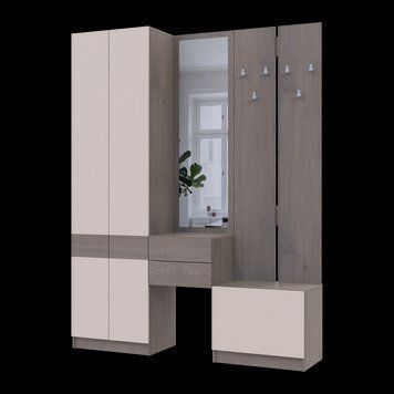 Передпокій Doros Сола Канноло/Кашемір ДСП / дзеркало 165х40х215 (42005231)